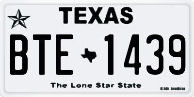 TX license plate BTE1439