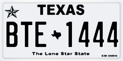TX license plate BTE1444