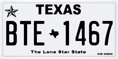 TX license plate BTE1467