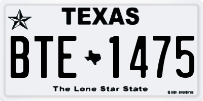 TX license plate BTE1475