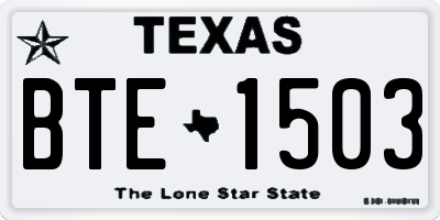 TX license plate BTE1503