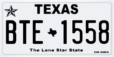 TX license plate BTE1558