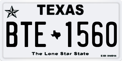 TX license plate BTE1560