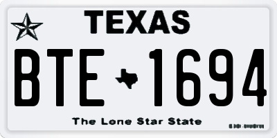TX license plate BTE1694