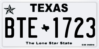 TX license plate BTE1723