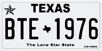 TX license plate BTE1976