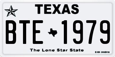 TX license plate BTE1979