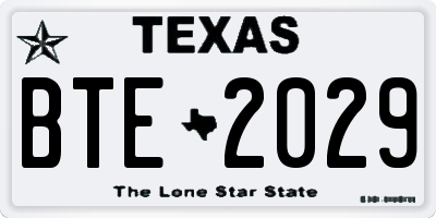 TX license plate BTE2029