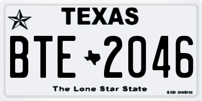TX license plate BTE2046