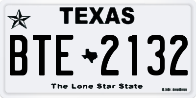 TX license plate BTE2132