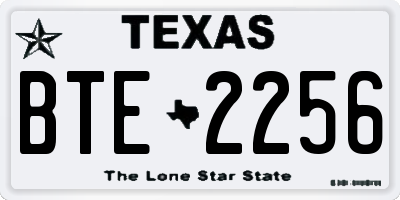 TX license plate BTE2256