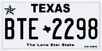 TX license plate BTE2298