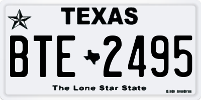 TX license plate BTE2495