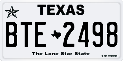 TX license plate BTE2498