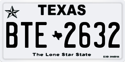 TX license plate BTE2632