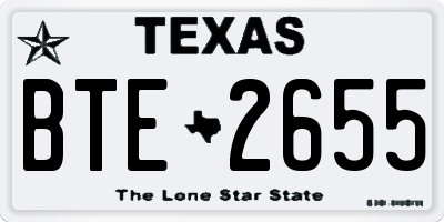 TX license plate BTE2655