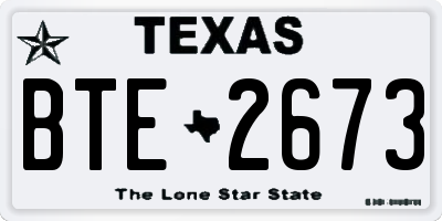 TX license plate BTE2673