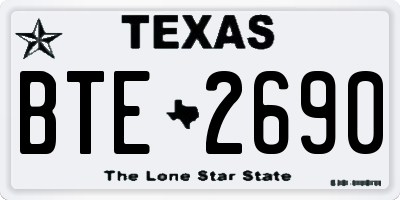 TX license plate BTE2690