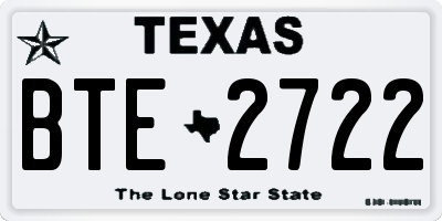 TX license plate BTE2722