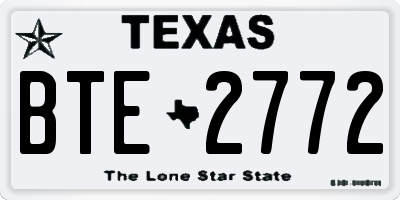 TX license plate BTE2772