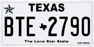 TX license plate BTE2790