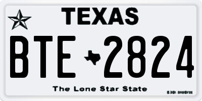 TX license plate BTE2824