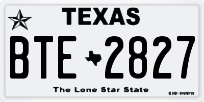 TX license plate BTE2827