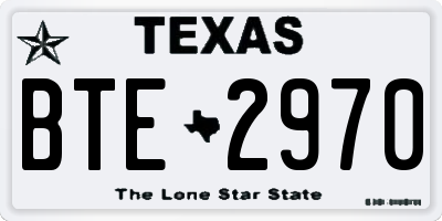 TX license plate BTE2970