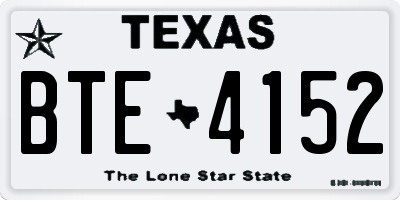 TX license plate BTE4152