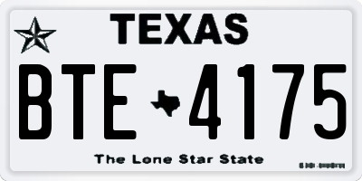 TX license plate BTE4175