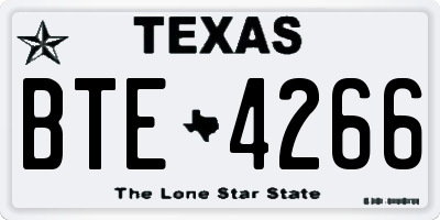 TX license plate BTE4266