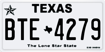 TX license plate BTE4279
