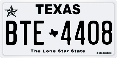 TX license plate BTE4408