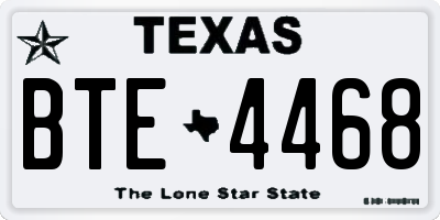 TX license plate BTE4468