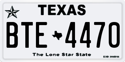 TX license plate BTE4470