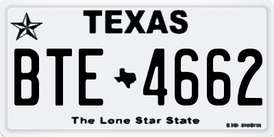 TX license plate BTE4662
