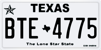 TX license plate BTE4775