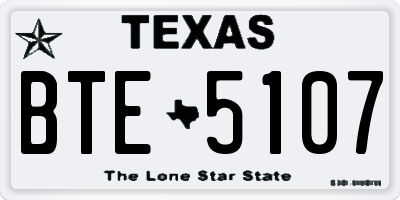 TX license plate BTE5107