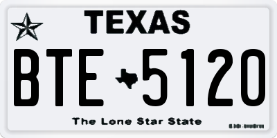 TX license plate BTE5120
