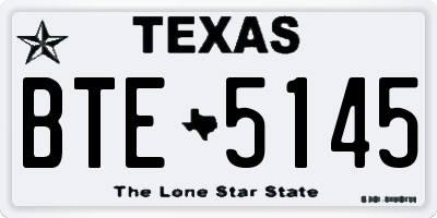 TX license plate BTE5145