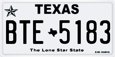 TX license plate BTE5183