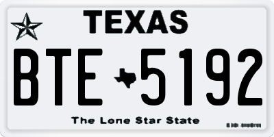 TX license plate BTE5192