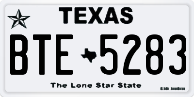 TX license plate BTE5283