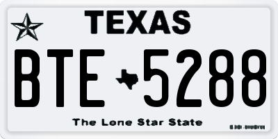 TX license plate BTE5288