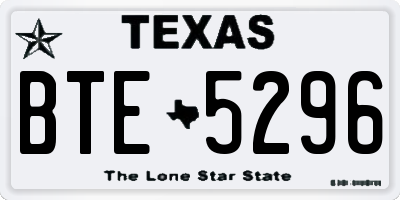 TX license plate BTE5296