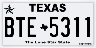 TX license plate BTE5311