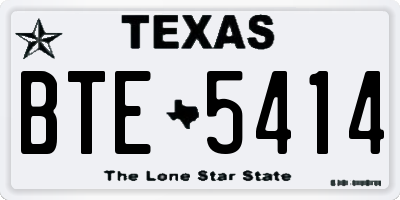 TX license plate BTE5414