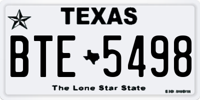 TX license plate BTE5498