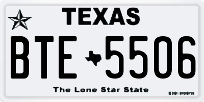 TX license plate BTE5506