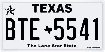 TX license plate BTE5541